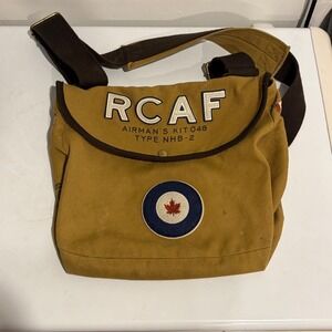 Red Canoe RCAF Airmans Kit Bag Type NHB-2 Khaki Messenger Crossbody Bag -READ